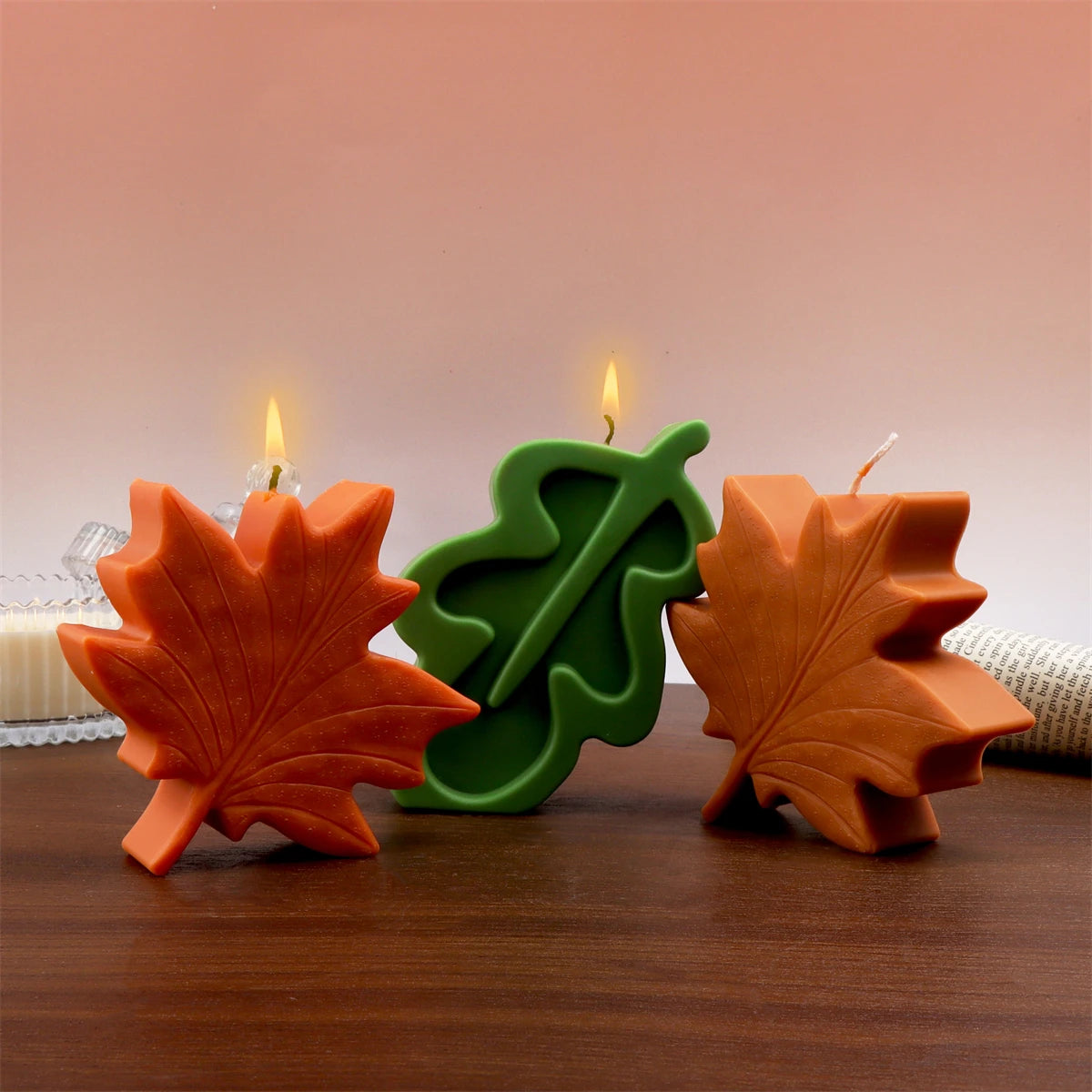 3D Maple Leaf Candle Mold DIY Leaf Shape Scented Soap Plaster Silicone Mold for Crafts Versatile Car Fragrance Mold Home Decor