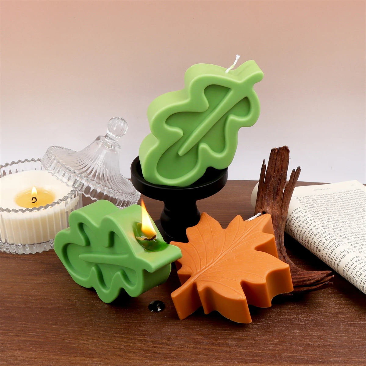 3D Maple Leaf Candle Mold DIY Leaf Shape Scented Soap Plaster Silicone Mold for Crafts Versatile Car Fragrance Mold Home Decor