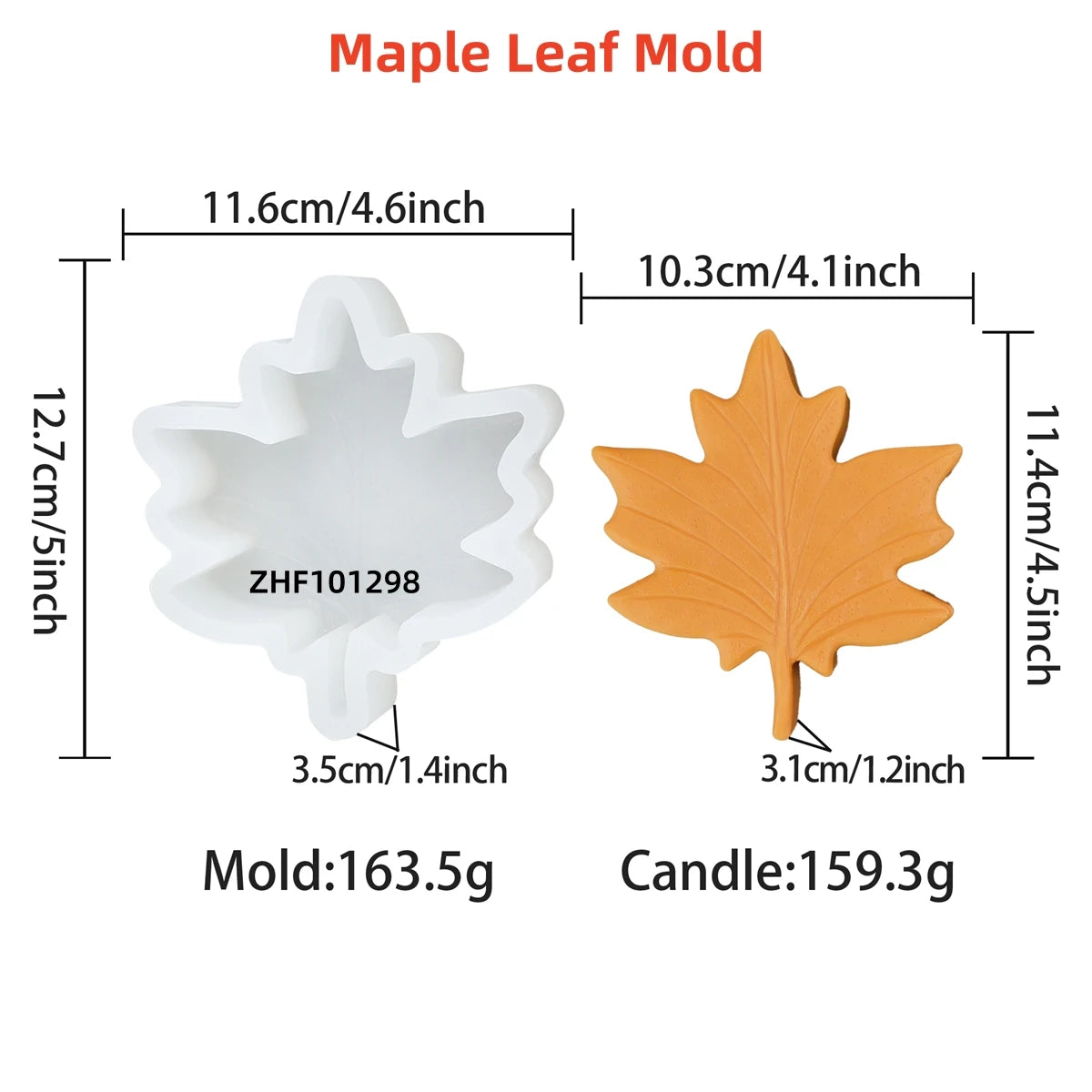 3D Maple Leaf Candle Mold DIY Leaf Shape Scented Soap Plaster Silicone Mold for Crafts Versatile Car Fragrance Mold Home Decor