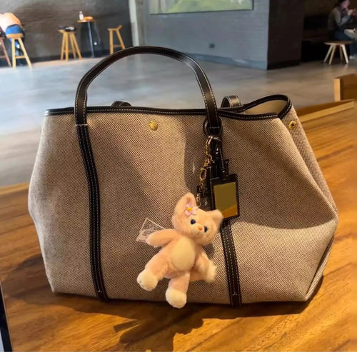 2025 Hot Seller New Canvas Casual Women's Bag Fashion Versatile Single Shoulder Handbag Simple Shopping Bag Large Capacity