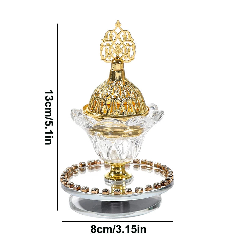1pc Glass Incense Burner Set Desktop Ornament Portable Creative Home Fragrance For Hotel Cabinet Living Room Office Party