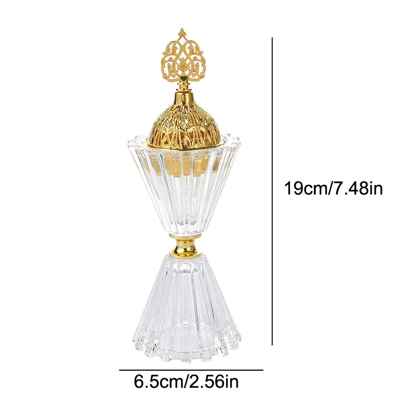 1pc Glass Incense Burner Set Desktop Ornament Portable Creative Home Fragrance For Hotel Cabinet Living Room Office Party