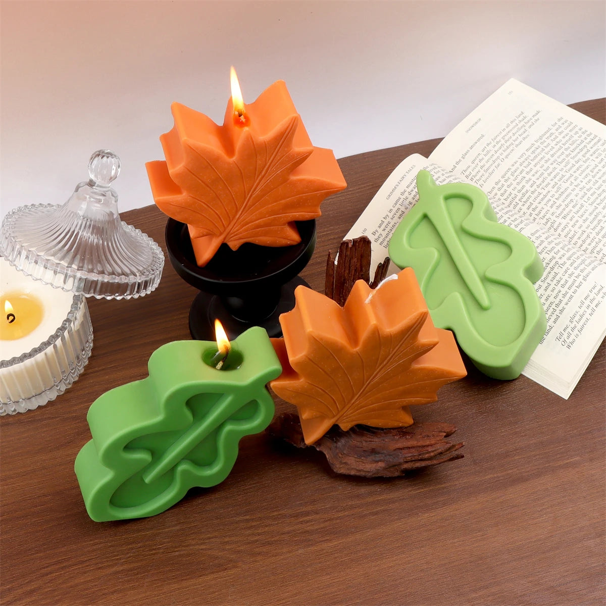3D Maple Leaf Candle Mold DIY Leaf Shape Scented Soap Plaster Silicone Mold for Crafts Versatile Car Fragrance Mold Home Decor
