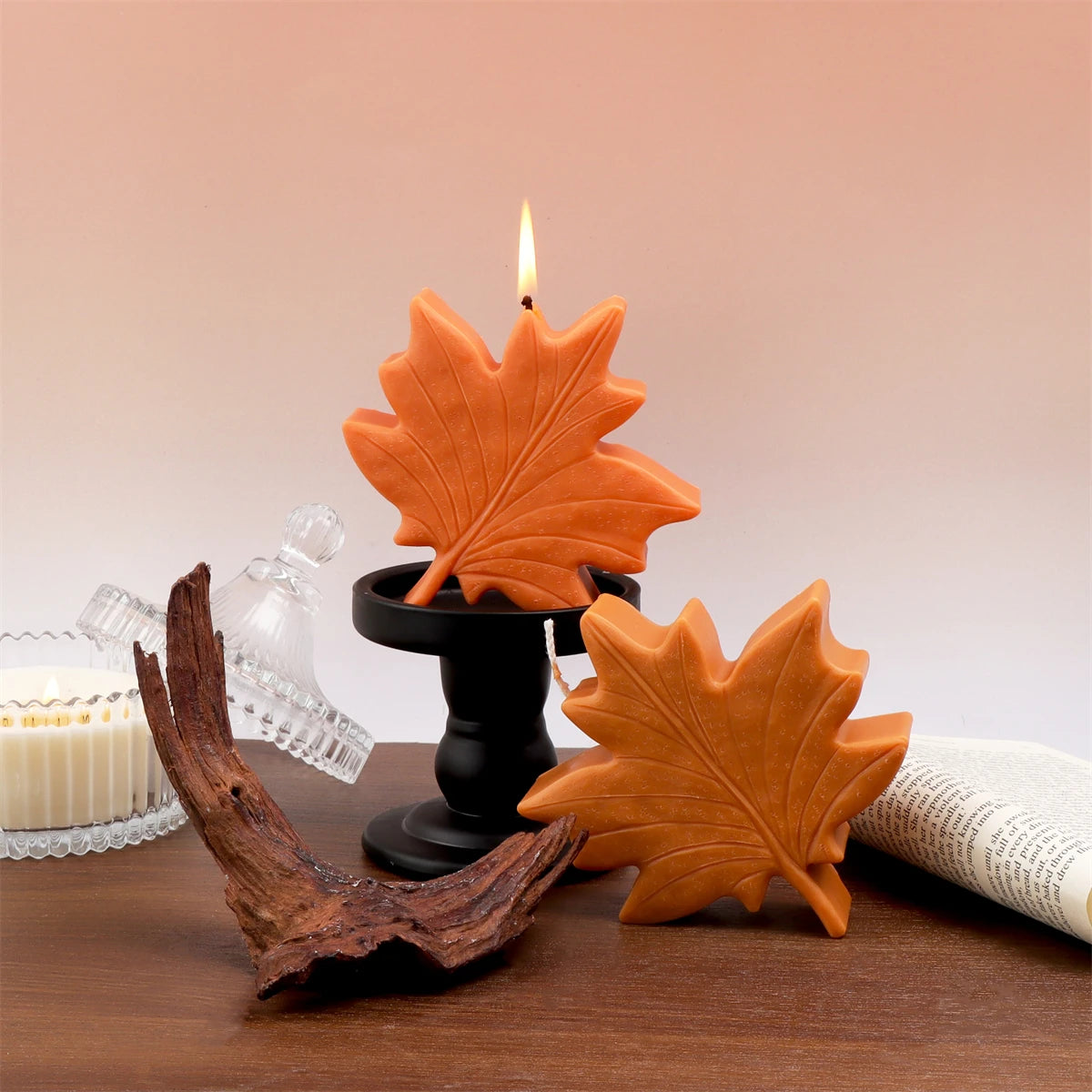 3D Maple Leaf Candle Mold DIY Leaf Shape Scented Soap Plaster Silicone Mold for Crafts Versatile Car Fragrance Mold Home Decor