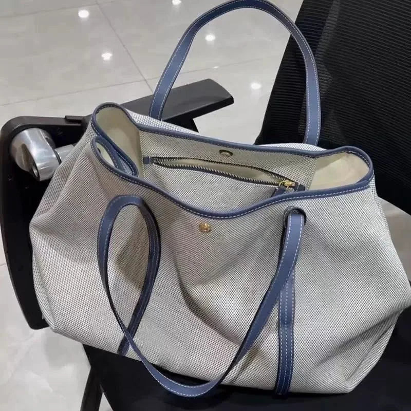 2025 Hot Seller New Canvas Casual Women's Bag Fashion Versatile Single Shoulder Handbag Simple Shopping Bag Large Capacity